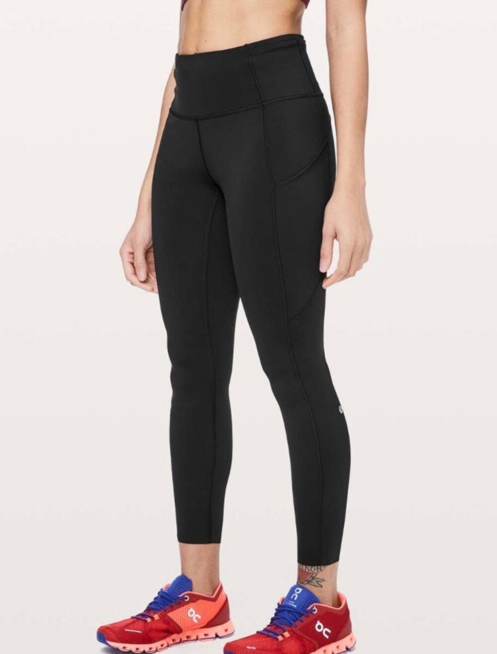 Lululemon W5BXQS Fast & Free 7/8 Tight II Non Reflective Nulux 25 Black Size 6